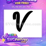 Free Letter V Free Black Font Alphabet Free SVG 2 - Instant Download