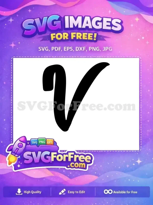 Free Letter V Free Black Font Alphabet Free SVG 2 Free Letter V Free Black Font Alphabet Free SVG 2
