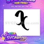 Free Lettering Calligraphy Free Initial Letter 1 Free SVG - Instant Download