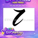 Free Letter Z Free Black Calligraphy Fonts Free SVG 2 - Instant Download