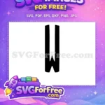 Free Letter W Bold Free Monogram Initial Free SVG 2 - Instant Download