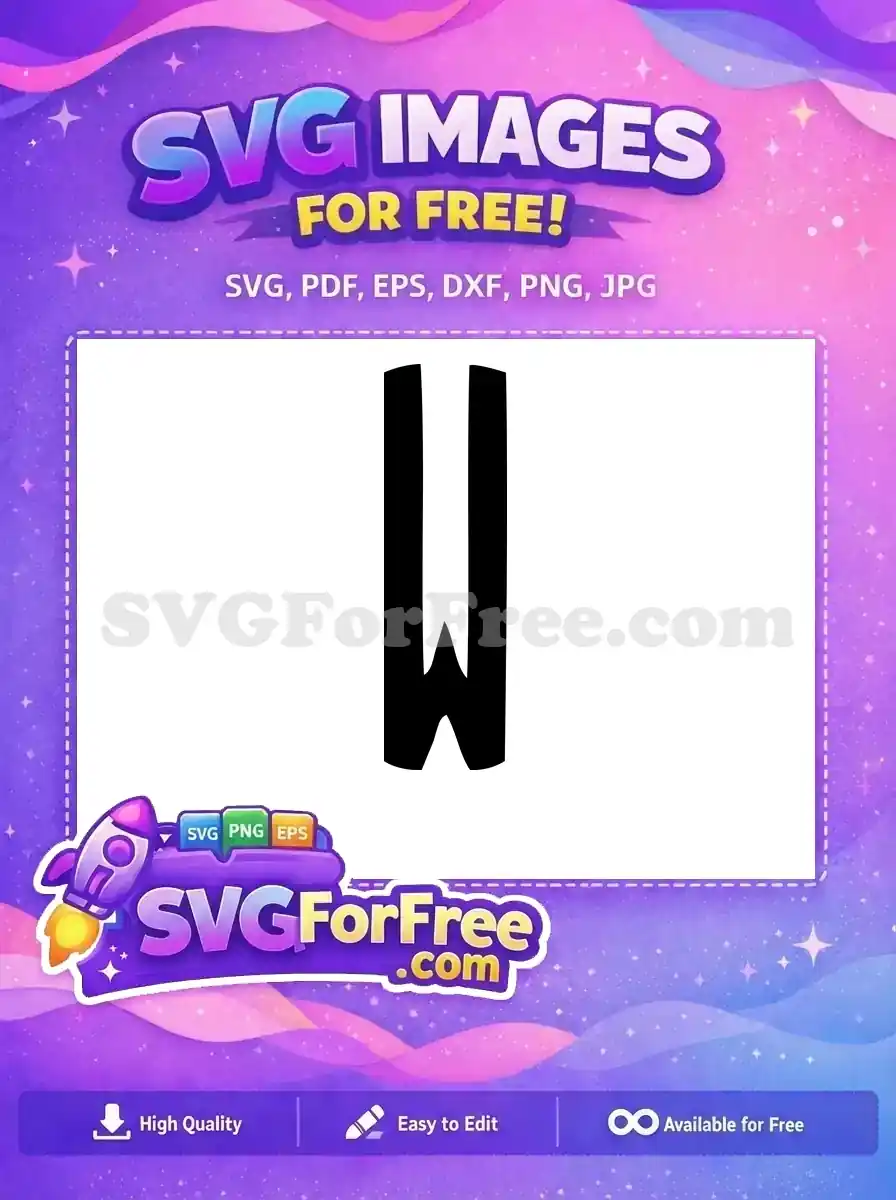 Free Letter W Bold Free Monogram Initial Free SVG 2