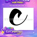 Free Bold Letter C Free Monogram Initial Fonts Free SVG - Instant Download