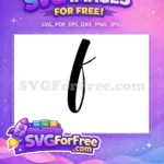 Free Black Calligraphy Free Letter Initial Font Free SVG - Instant Download