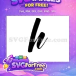 Free Letter H Free Bold Font Alphabet Free SVG - Instant Download