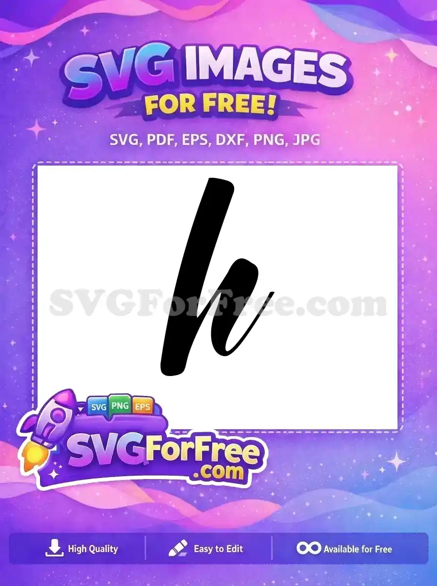 Free Letter H Free Bold Font Alphabet Free SVG