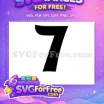 Free Black Number Seven Free Bold Font Free SVG 5 - Instant Download