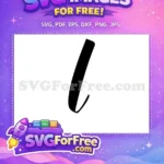 Free Black Letter L Free Calligraphy Initial Free SVG - Instant Download