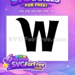 Free Letter W Bold Free Monogram Initial Free SVG 3 - Instant Download