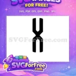 Free Bold Letter X Free Geometric Font Movie Free SVG - Instant Download