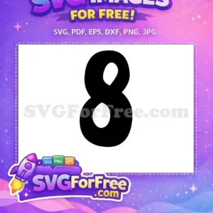 Free Black Bold Eight Free Number One Fonts Free SVG