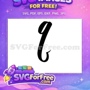 Free Black Calligraphy Free Initial Letter One Free SVG