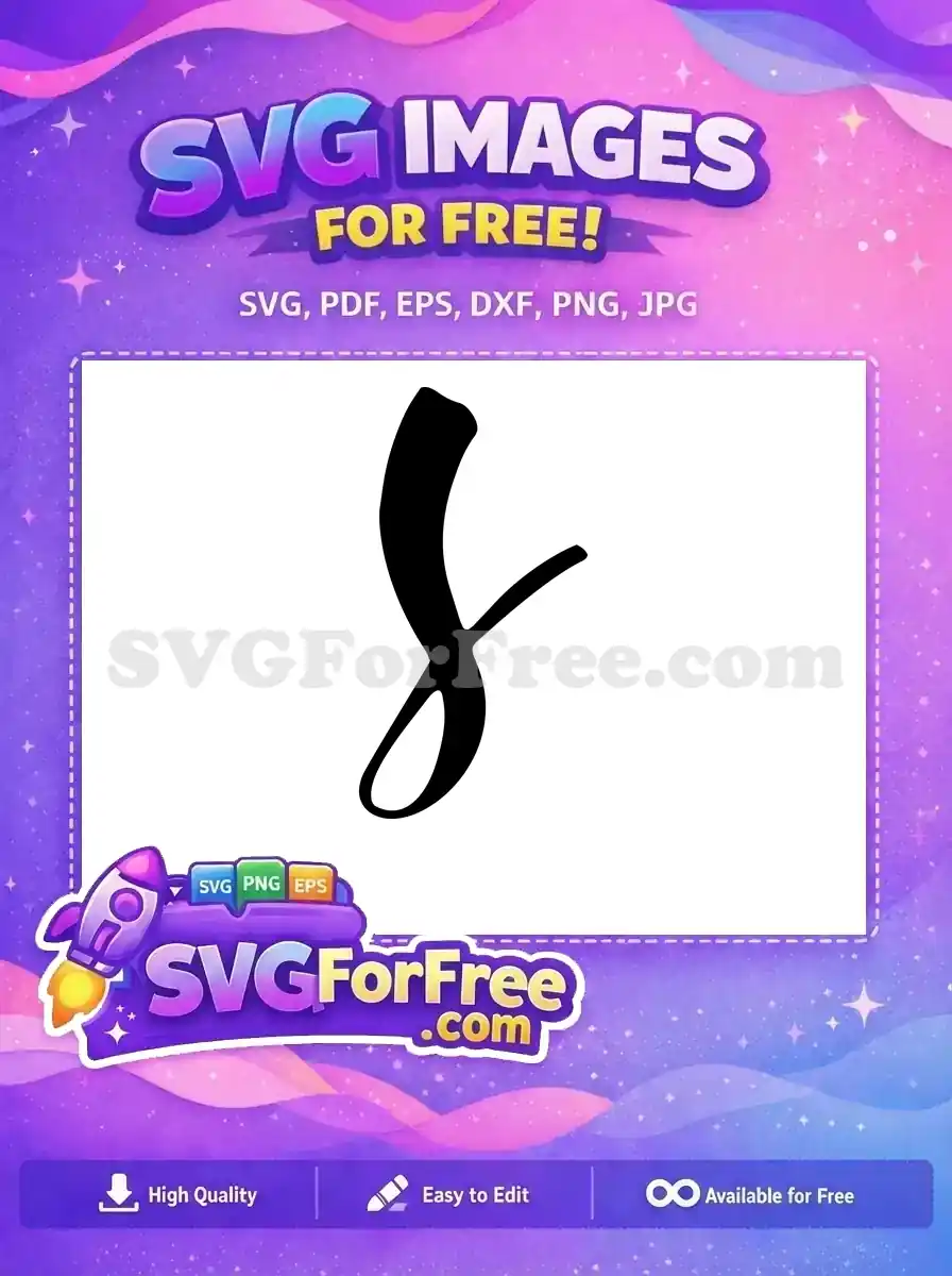 Free Letter S Bold Free Calligraphy Initial Alphabet Free SVG