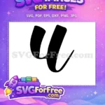 Free Black Letter U Free Bold Font Alphabet Free SVG 7 - Instant Download