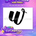 Free Black Bold Letter W Free Initial Fonts Free SVG - Instant Download