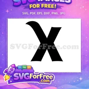 Free Black Letter X Free Bold Font Alphabet Free SVG 2