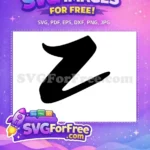 Free Letter Z Free Bold Font Alphabet Free SVG 2 - Instant Download