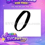 Free Black Bold Number Free Zero Fonts Free SVG - Instant Download