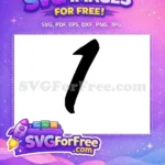 Free Number One Free Black Bold Fonts Free SVG 8 - Instant Download