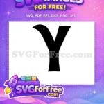 Free Black Letter Y Free Alphabet Initial Calligraphy Free SVG - Instant Download