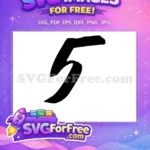 Free Black Number One Free Bold Font Alphabet Free SVG 2 - Instant Download