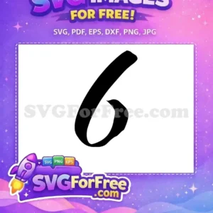 Free Black Bold Number Free Six Fonts Free SVG