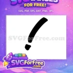 Free Black Letter Font Free Exclamation Point Fonts Free SVG - Instant Download