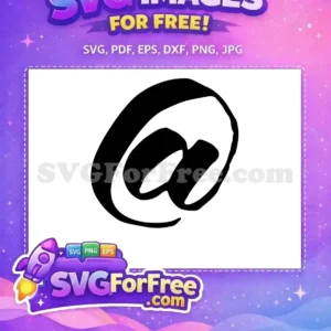 Free Black At Sign Free Font One Free SVG