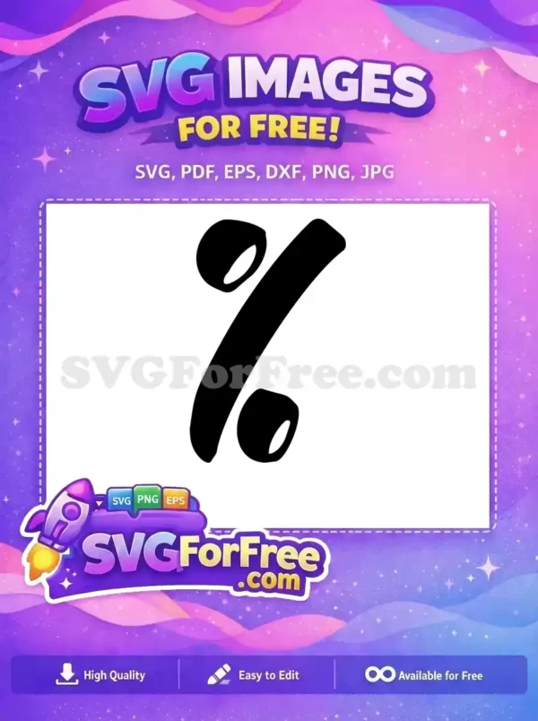 Free Black Bold Font Free Percent Sign Free SVG