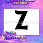 Free Letter Z Bold Free Font Alphabet Free SVG 2 - Instant Download