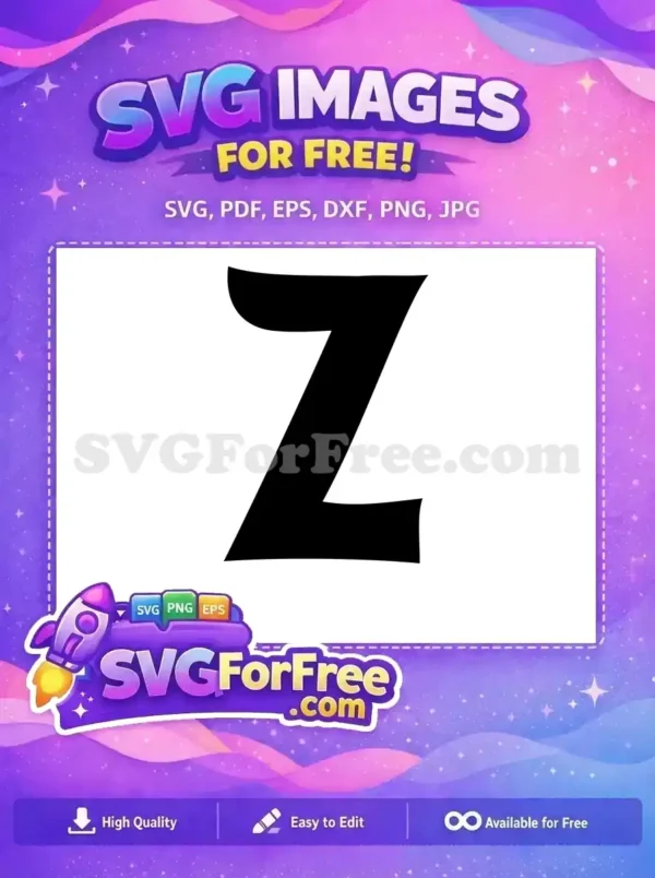 Free Letter Z Bold Free Font Alphabet Free SVG 2