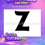 Free Letter Z Bold Free Contemporary Fonts Alphabet Free SVG - Instant Download