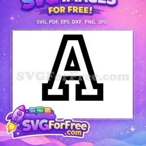 Free Black White Bold Font Free Letter A Initial Free SVG