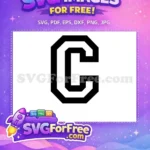 Free Black Letter C Free Bold Font Alphabet Free SVG 2 - Instant Download