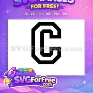 Free Black Letter C Free Monogram Initial Free SVG