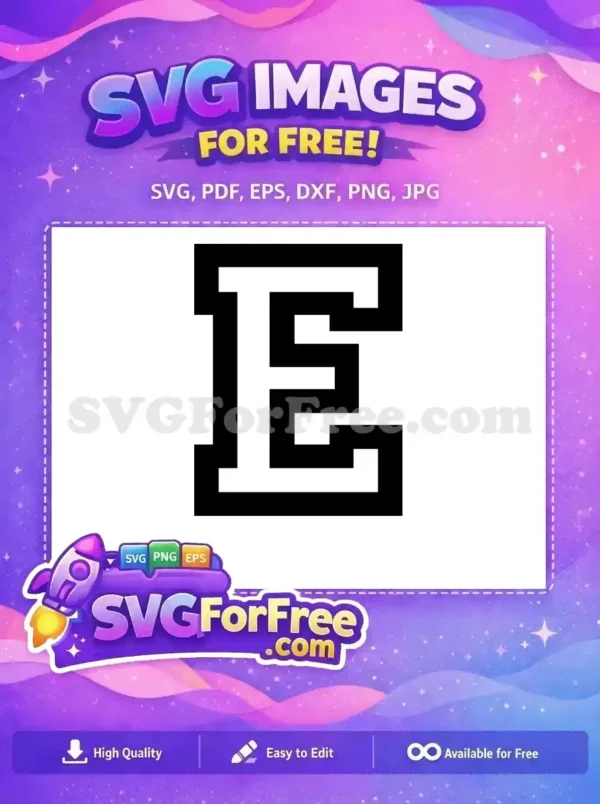 Free Initial ES Monogram Free Interlocking Letters Font Free SVG