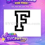 Free Letter F Bold Free Geometric Font Free SVG - Instant Download