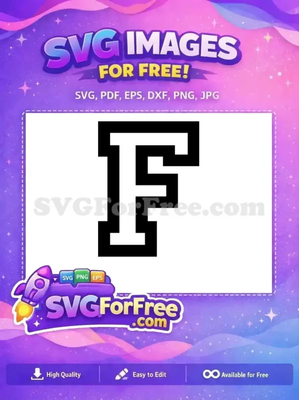 Free Letter F Bold Free Geometric Font Free SVG