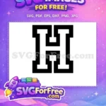 Free Bold Letter Free Geometric Initial H Free SVG - Instant Download