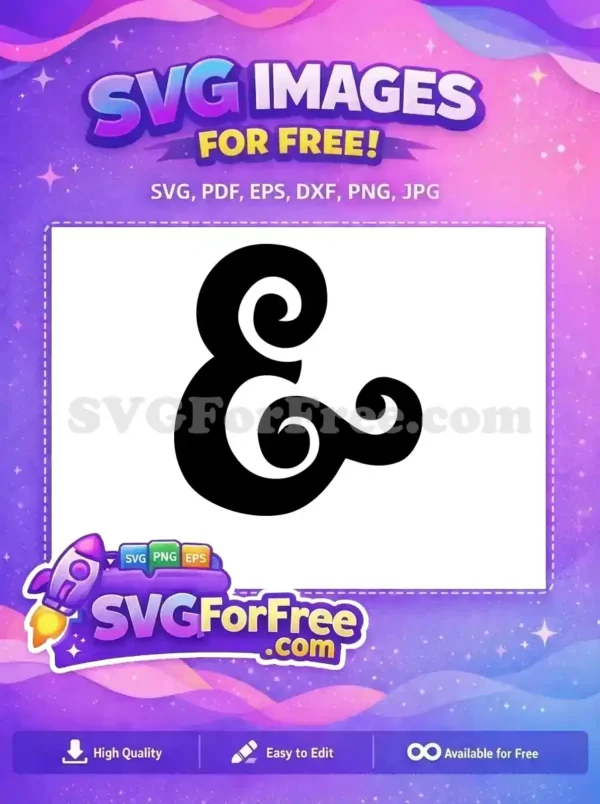 Free Ampersand Swirl Free Bold Fonts Alphabet Free SVG