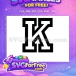 Free Bold Letter K Free Monogram Initial Alphabets Free SVG - Instant Download