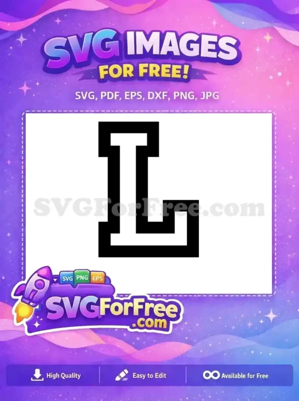 Free Blocky Letter Free L Font Alphabet Free SVG