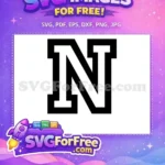 Free Bold Font Free Initial N Letter Free SVG - Instant Download