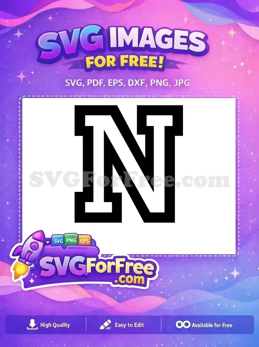 Free Bold Font Free Initial N Letter Free SVG
