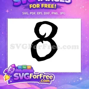 Free Black Number Eight Free Bold Design Fonts Free SVG