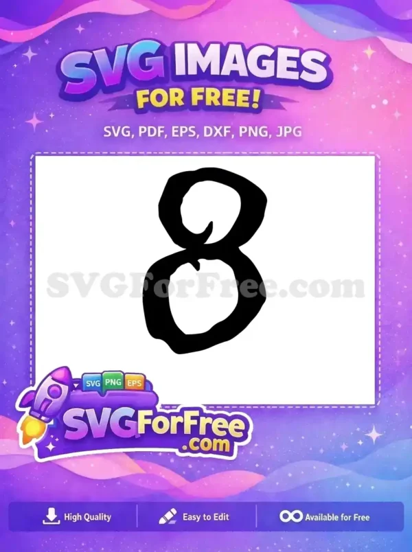 Free Black Number Eight Free Bold Design Fonts Free SVG