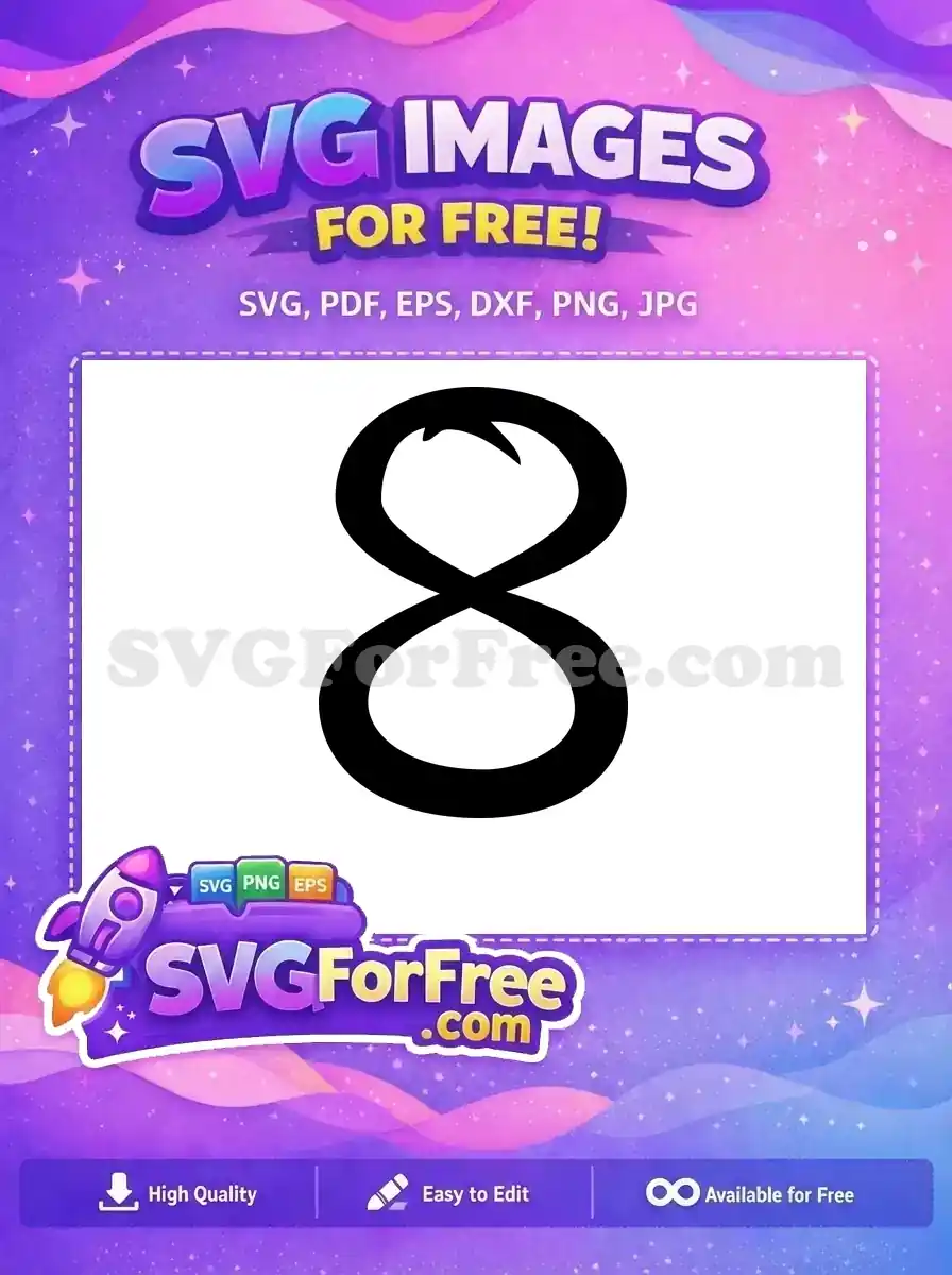 Free Number Eight Free Black Font Number Free SVG 2