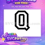 Free Black Letter Q Free Bold Font Alphabet Free SVG 4 - Instant Download