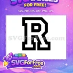 Free Bold Letter R Free Initial Monogram Fonts Free SVG - Instant Download