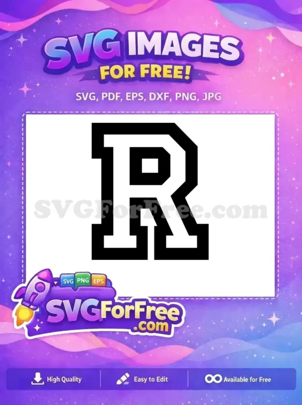 Free Bold Letter R Free Initial Monogram Fonts Free SVG